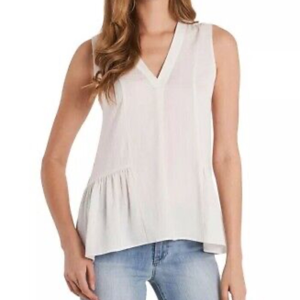 Vince Camuto White Sleeveless Top S